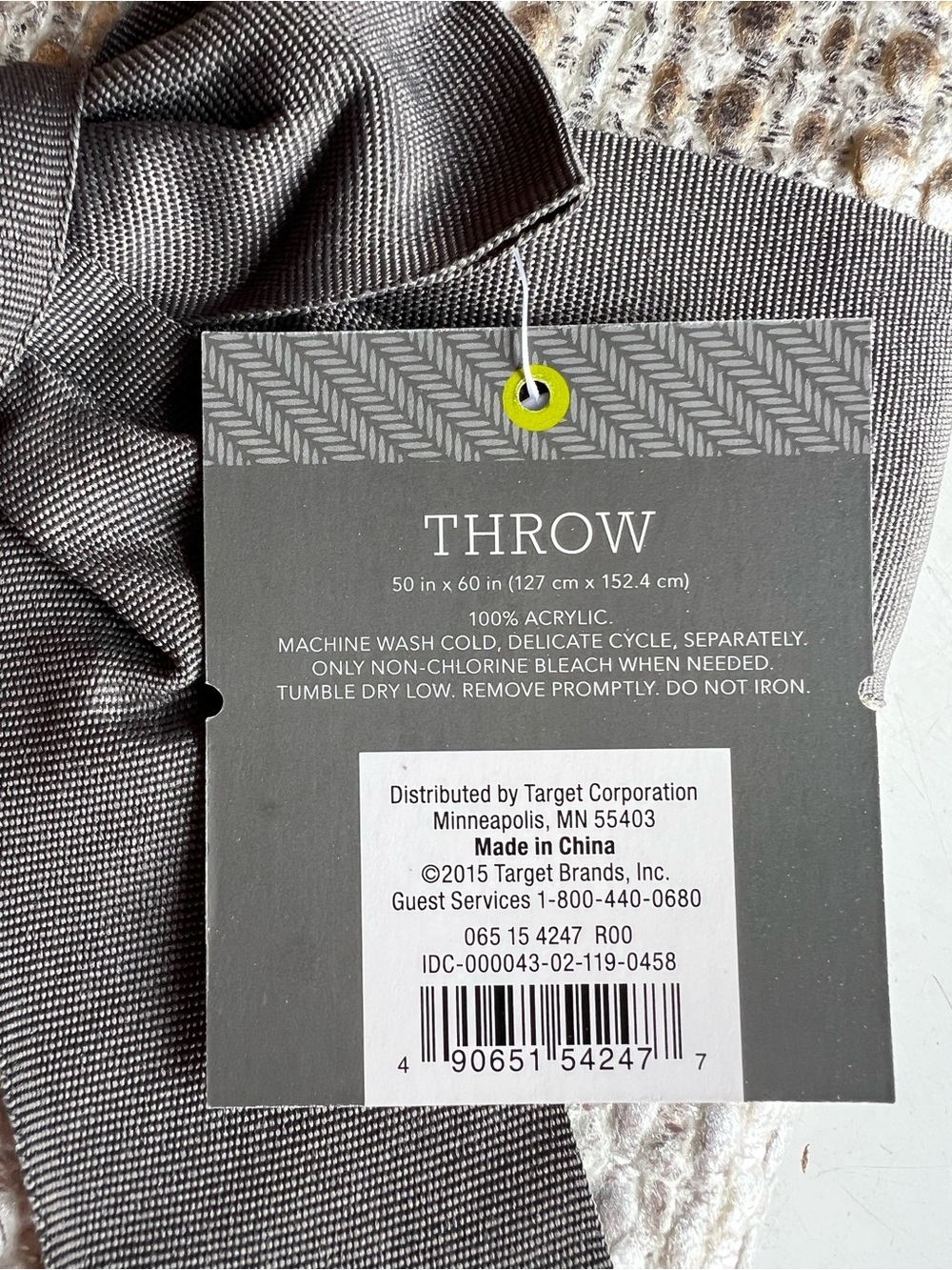 Target Threshold Metallic Woven Throw 50”x60” - Picture 3 of 3